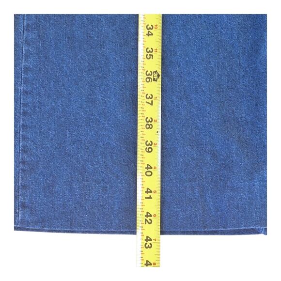 Denim Maxi Jumper Dress Christmas Holiday Embroidered Pockets L Westbound READ - Picture 10 of 13